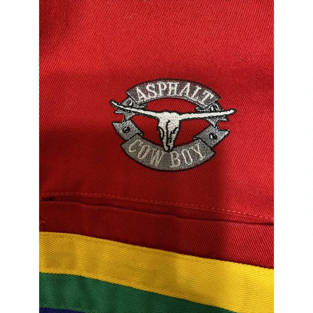 ASPHALT COWBOY MEN'S Multi- color   LS Button‎ Front  Rodeo Show SHIRT SZ L - Picture 8 of 10